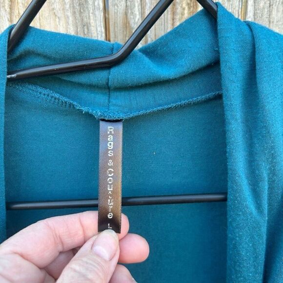 Rags & Couture shawl cardigan open top long sleeve size large - Picture 2 of 7